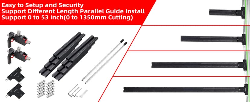 Track Saw Parallel Guide System with Mirco Adjustable Flip Stop and Zero Calibration for Woodworking Repeatable Rip Cuts for Track Saw Guide Rail Compatible with Festool,Makita,Milwaukee