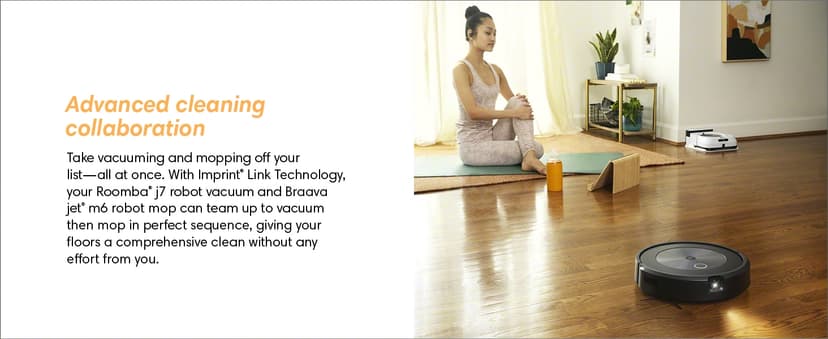 iRobot Roomba j7+ (7550) Self-Emptying Robot Vacuum – Uses PrecisionVision Navigation to Identify & Avoid Objects Like Socks, Shoes, & Pet Waste, Smart Mapping, Self-Empty for Up to 60 Days