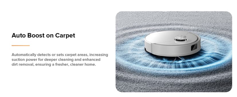 roborock Q10 S5 Robot Vacuum and Mop Cleaner, 10000Pa HyperForce Suction, Dual Anti-Tangle System, Auto-Lifting Mop, ReactiveTech Obstacle Avoidance, App Control, for Pet Hair and Carpet, White