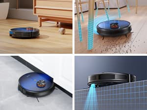 ILIFE Robot Vacuum and Mop Combo, Self Emptying for 60 Days of Cleaning, 3000Pa Suction and Lidar Navigation, Smart Mapping, Wi-Fi/App/Alexa Control, for Pet Hair Carpet Hard Floor, T10s