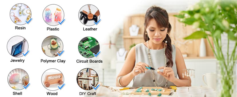 3-Speed Cordless Mini Drill Pen, Rechargeable DIY Electric Hand Drill with 10 Small Drill Bits, Micro Drill Set for Jewelry Making Stone Plastic Resin Keychains