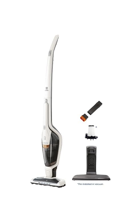 Electrolux Ergorapido Pet Cordless 2-in-1 Vacuum Cleaner with Motorized Pet Nozzle for Easy Pet Hair Removal, 48-Minute Run Time, 2 Power Modes, Chili Red