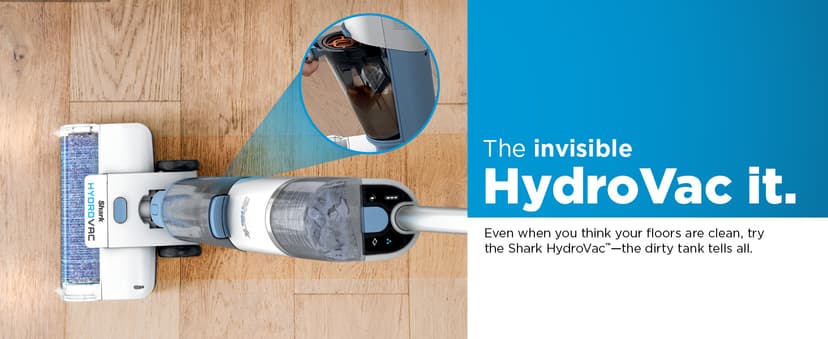 Shark WD201 HydroVac Cordless Pro XL 3-in-1 Vacuum, Mop & Self-Cleaning System with Antimicrobial Brushroll* & Solution for Multi-Surface, Hardwood, Tile, Marble & Area Rugs, Pure Water