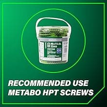 Metabo HPT 18V MultiVolt Cordless Drywall Screw Gun Kit, High-Speed Power Screwdriver with Collated Screw Magazine, 2.0Ah Lithium-Ion Battery and Charger, Lightweight Ergonomic Design, W18DAQB