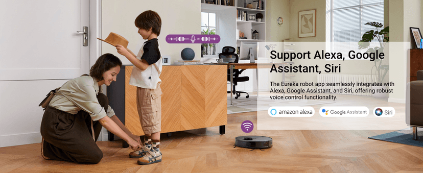 Eureka E20 Plus Robot Vacuum with Bagless Self Emptying Station, Robotic Vacuum and Mop Combo, 45-Day Capacity, Upgraded 8000Pa Suction and Anti Hair-Tangling Brush, LiDAR Navigation, App Control