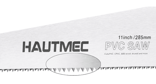 HAUTMEC Heavy Duty 11-Inch PVC/ABS Pipe Saw And General Purpose Hand saw, Adjustable Cutting Angle, For Cutting Pipe In Tight Spaces, for Trimming, Gardening, Wood, Drywall, And Plastic HT0027-SA