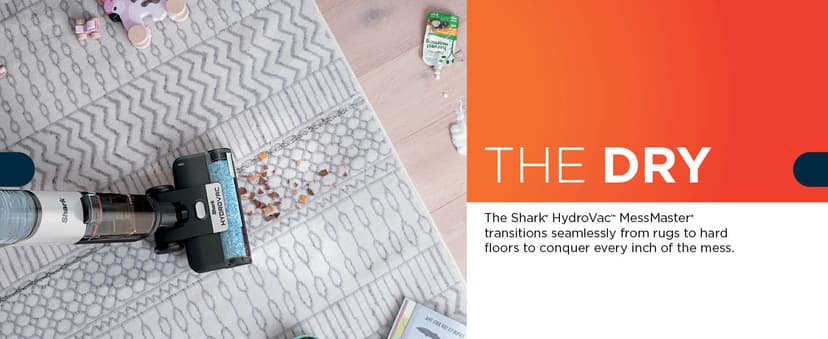 Shark Wet Dry Vacuum Mop All-in-One Cordless Hardfloor Cleaner, HydroVac MessMaster, 3-in-1 Self-Cleaning System, Strong Suction with 2 Brushrolls & 2 Solutions, for Hard Floors & Area Rugs, AW261