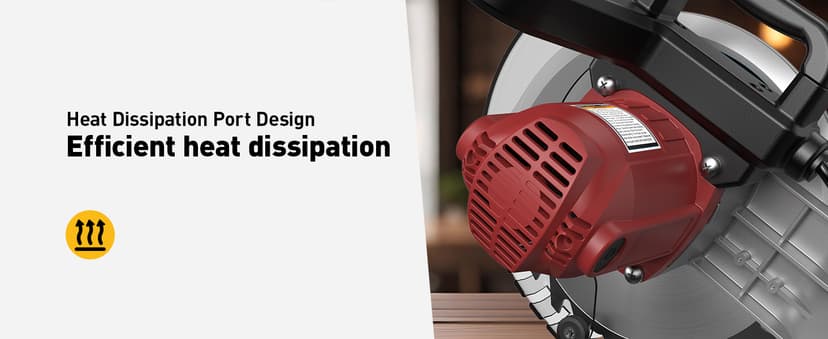 10-inch Compound Miter Saw, 5000RPM, 15 Amp, Single Bevel 0-45° with Extension Table, 36T Blade, Power Saw for Metal, Plastic, Wood, Laminates