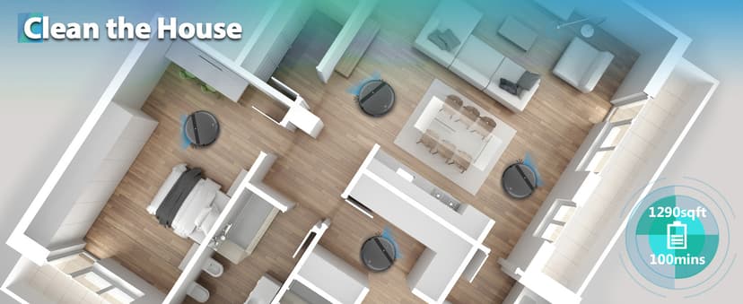 Robot Vacuum and Mop Combo, 2-in-1 Robotic Vacuum Cleaner with Tangle-Free Suction, WiFi/Alexa/App Control, Auto Recharge, Ultra-Slim Quiet Design for Pet Hair, Hard Floors & Low-Pile Carpets