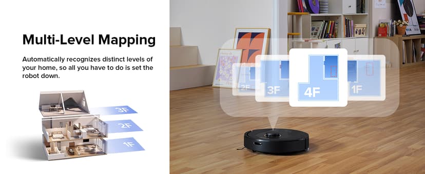 roborock Q5 Pro+ Robot Vacuum and Mop, Self-Emptying, 5500 Pa Max Suction, DuoRoller Brush, Hands-Free Cleaning for up to 7 Weeks, Precise Navigation, Perfect for Hard Floors, Carpets, and Pet Hair