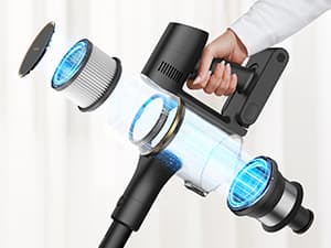 DREAME R10 Pro Cordless Vacuum Cleaner for Home, 6-in-1 Cordless Stick Vacuum Rechargeable, 65Mins Runtime, Powerful Suction, Wireless Vacuum Cleaner for Hardwood Floor, Carpet, Tile, Pet Hair, Black