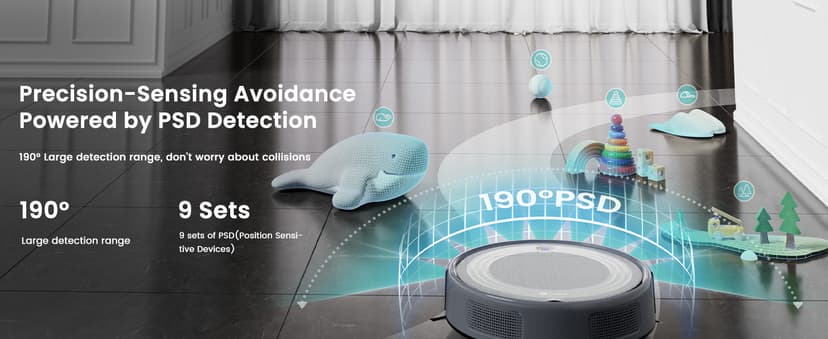 Lefant M310 Ultra Robot Vacuum and Mop, 6000Pa Suction-Slim Robotic Cleaner with ToF LiDAR Navigation, Accurate Obstacle Avoidance, WiFi/App/Alexa Control, 170min Runtime, for Pet Hair and Home