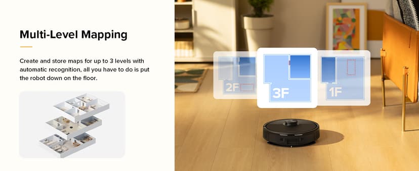 roborock Q7 M5 Robot Vacuum and Mop Combo, 10,000Pa HyperForce Suction, Robotic Vacuum Cleaner, Dual Anti-Tangle System, APP-Controlled Mopping, LiDAR Navigation, for Pet Hair and Carpet, Black