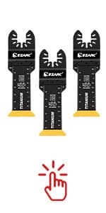EZARC Japanese Tooth Oscillating Saw Blade, 5 PCS Arc Edge Oscillating Multitool Blades Clean Cut for Wood, Plastic