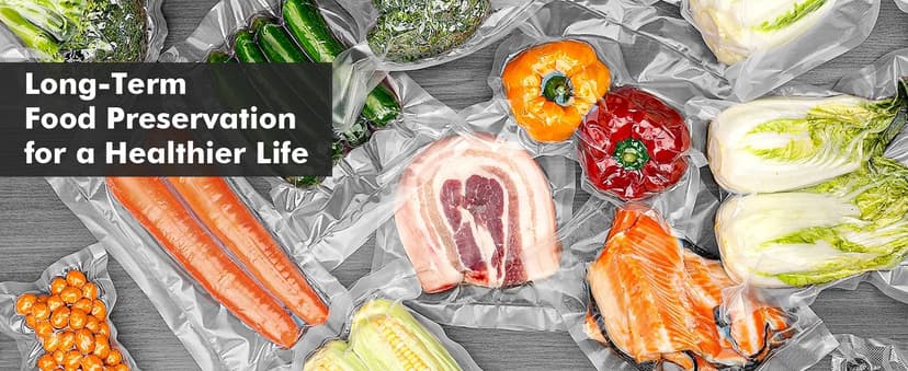 Vacuum Sealer Machine, 90kPa 120W Powerful Food Sealer Build-in Cutter and Bag Storage, Digital Countdown Display, Dry&Moist Mode, Wide Seal, 2 Bag Rolls & 5 Pre-Cut Bags for Food Saver (Silver)