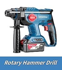 DongCheng Hammer Drill 6A,1/2 Inch Keyed Chuck, 0-3000 RPM/45000 BPM Impact Drill with 15PCS Drilling Bits for Brick Wall, Metal & Wood, DZJ05-13