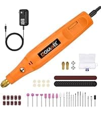 GOXAWEE Rotary Tool Kit with MultiPro Keyless Chuck and Flex Shaft -140pcs Accessories Variable Speed Electric Drill Set for Handmade Crafting Projects and DIY Creations