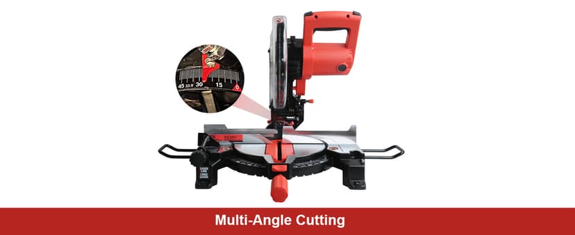 2025 Upgrade Miter Saw 10”, Chop Saws For Woodworking With 15-Amp Power Motor, 40t Tct Blade, 0-45°Mitre & Bevel, Compound Miter Saw For All Skill Levels Wood Work