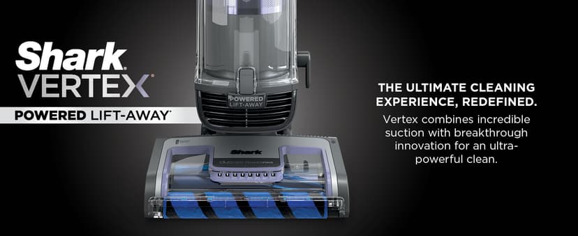 Shark AZ2001AMZ Vertex DuoClean PowerFins Upright Vacuum, with Powered Lift-Away & Self-Cleaning Brushroll, Dark Lilac, 1 qt Dust Cup