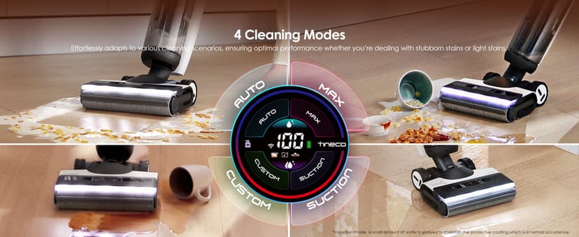 Tineco Floor ONE S7 FlashDry Smart Cordless Wet Dry Vacuum Cleaner, Long Runtime, Great for Sticky Messes, Self-Cleaning, 158℉Hot Air FlashDrying, Dual-Sided Edge Cleaning, Extended Battery Lifespan