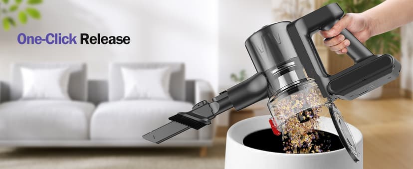 Cordless Vacuum Cleaner, 40Kpa Vacuum Cleaners for Home with LED Screen, 40Mins Stick Vacuum Cordless Rechargeable Dock, Handheld Vacuum Cleaner for Pet Hair, Carpet, Hardwood Floor, A40