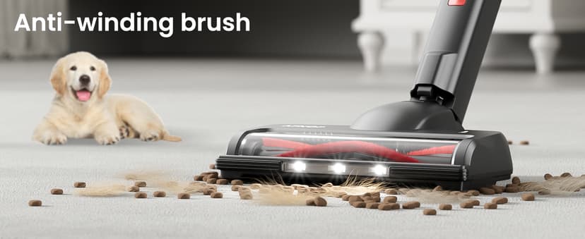 Cordless Vacuum Cleaner, 550W/45Kpa/65Mins Vacuum Cleaners for Home, Self-Standing Stick Vacuum with LED Display, Rechargeable Cordless Vacuum, Lightweight for Carpet, Pet Hair, Hardwood Floor