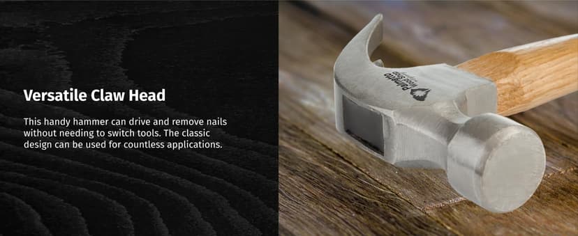 Palmetto Wood Shop Hammer - Laser Engraved Father's Day Gifts, Wood Hammer for Construction, Demolition, DIY Projects, Housework, Carpentry, Metalworking, Framing - Full-Size, 12.5-inch Claw Hammer