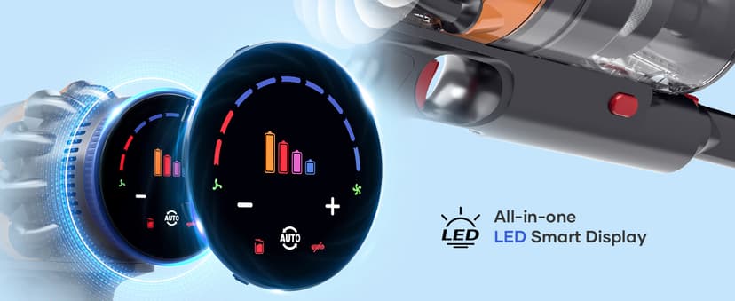 NADALY Cordless Vacuum Cleaner, 550W/45Kpa Vacuum Cleaner for Home, Up to 65Mins Runtime Stick Vacuum, Anti-Tangle & Auto Mode Lightweight Vacuum, Wireless Vacuum for Pet Hair Carpet Hardwood Floor