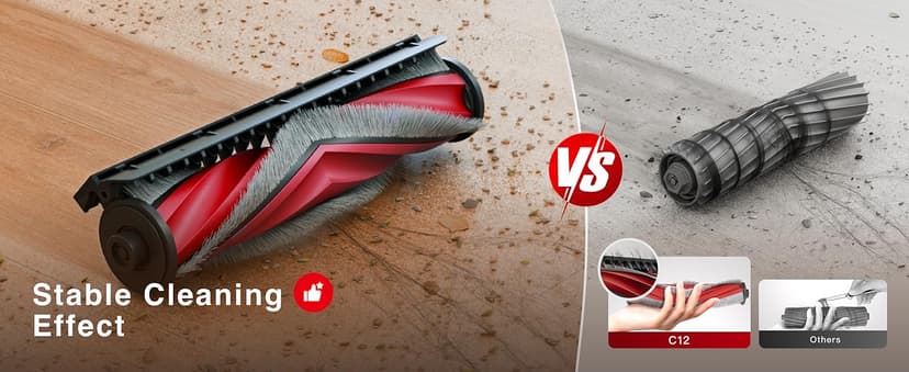 Yeedi C12 Robot Vacuum Cleaner and Mop, 8000Pa Strong Suction, ZeroTangle Brush, Smart Navigation, Self-Charging, White