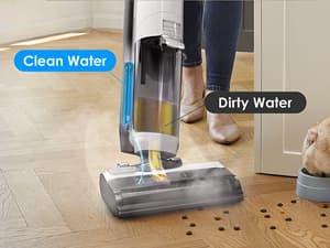 Tineco Floor ONE S5 Steam Corded Wet Dry Vacuum All-in-one, Hardwood Floor Cleaner Great for Sticky Messes, Smart Steam Mop for Hard Floors with Digital Display and Long Run Time
