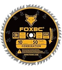 FOXBC 10 Inch Saw Blade 90-Teeth Ultimate Polished Finish Saw Blade for Wood, 5/8-Inch Arbor