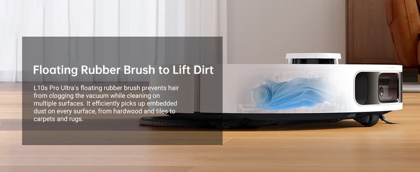 DREAME L10s Pro Ultra Heat Robot Vacuum and Mop Combo, Mop Extend, 7000Pa Suction, Auto Robot Care and Maintenance, 136°F Hot Water Mop Self-Cleaning, Obstacle Avoidance, Ideal for Hair, Carpets