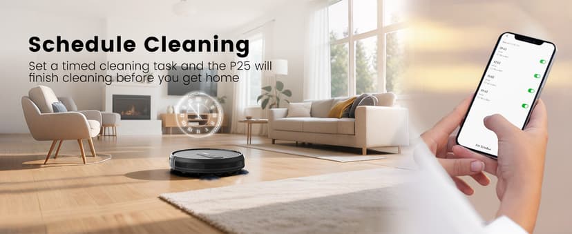AIRROBO Robot Vacuums with 2800Pa Suction, 3-inch Slim Body, Gyroscope Navigation, Remote & App Control, 600ML Dustbin, Automatic Recharge – Ideal Robot Vacuums Cleaner for Homes