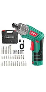 Cordless Hammer Drill Driver 18V, HYCHIKA 400 In-lbs Torque Power Drill with Auxiliary Handle, 1/2” Metal Chuck, 2.0Ah Battery, 1H Fast Charger, 21+3 Clutch, LED Light for Drilling Wood Metal Wall