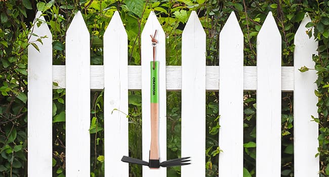 WORKPRO Hoe and Cultivator Garden Rake with 14" Wooden Handle, Sharp Hoe Blade & Sturdy 3 Claw Tiller, 2-in-1 Heavy Duty Gardening Hand Tools for Digging, Loosening Soil, Weeding, Cultivating