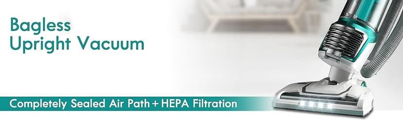 Kenmore Bagless Upright Vacuum 2-Motor Power Suction Lightweight Carpet Cleaner with 10’Hose, HEPA Filter, 2 Cleaning Tools for Pet Hair, Hardwood Floor, Green, 2 Liters