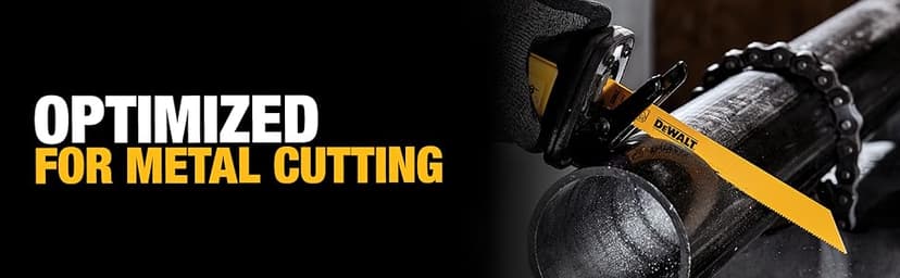 DEWALT Reciprocating Saw Blade Set for Metal and Woodcutting, 6 Piece (DW4856)