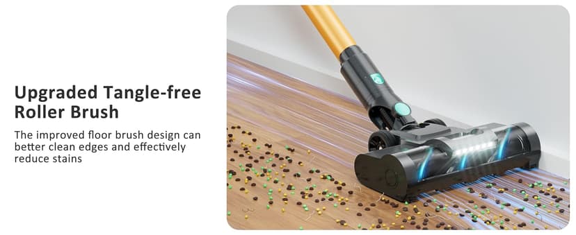 Cordless Vacuum Cleaner, 50KPA/70Mins Vacuum Cleaners for Home with Auto Dust Detection/LED Touch Display, Stick Vacuum Cordless Rechargeable, Pet Vacuum for Pet Hair,Hardwood Floor,Carpet