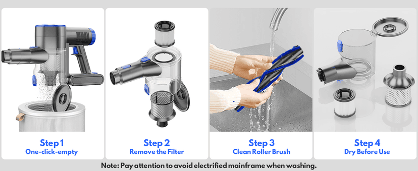 Cordless Vacuum Cleaner, Super Power Suction Stick Vacuum Cleaners with 2200 mAh Battery,8-in-1 Lightweight Self-Standing, 35 Mins Runtime for Home Hard Floor Low-Pile Carpet Pet Hair