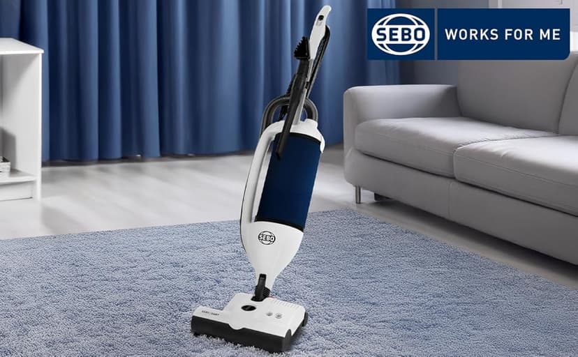 Sebo 9855AM Dart Upright Vacuum w/ET-1 Power Head (Arctic White)