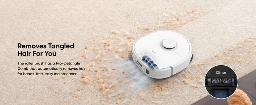 eufy X10 Pro Omni Robot Vacuum and Mop Combo, 8,000 Pa Suction, Dual Mops with 12 mm Auto-Lift and Carpet Detection, AI Obstacle Avoidance, Auto Mop Washing, Auto Drying, Self-Emptying, White