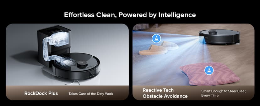 roborock Q10 X5+ Robot Vacuum and Mop, Self-Emptying, Hands-Free Cleaning for up to 7 Weeks, 10,000Pa Suction, Obstacle Avoidance, LiDAR Navigation, No-Go Zones, Black