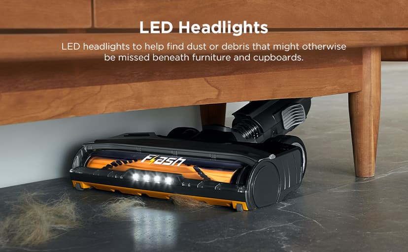 Eureka Flash Lightweight Stick Vacuum Cleaner, 15KPa Powerful Suction, 2 in 1 Corded Handheld Vac for Hard Floor and Carpet, Black