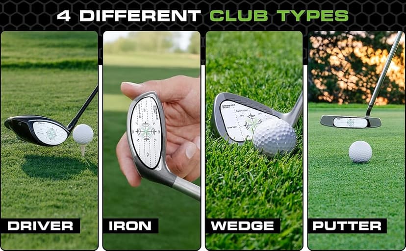 Golf Impact Tape - 384 or 160 Pack Impact Tape for Golf Clubs | Golf Tape for Clubs with Golf Impact Stickers and Golf Club Stickers for Drivers, Woods, Irons, Putters | No Residue, Easy Peel