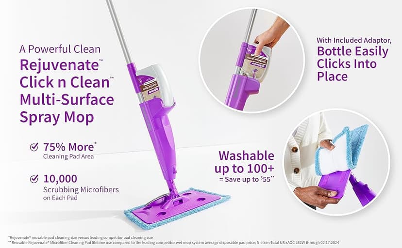 Rejuvenate High-Performance Professional Hardwood Floor Cleaner Streak-Free Formula Eliminates The Toughest Dirt and Grime with Little Effort 128oz