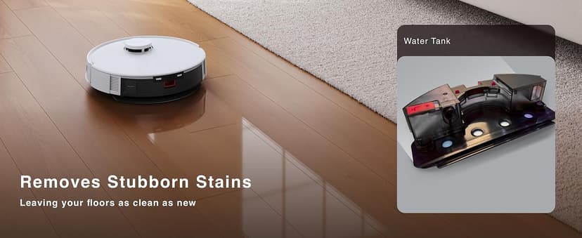 Yeedi C12 Robot Vacuum Cleaner and Mop, 8000Pa Strong Suction, ZeroTangle Brush, Smart Navigation, Self-Charging, White