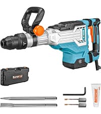 Berserker 1-9/16" SDS-Max Heavy Duty Rotary Hammer Drill with Vibration Control,Safety Clutch,13 Amp 3 Functions Demolition Rotomartillo for Concrete-Including 4 Drill Bits,2 Chisels,Carrying Case
