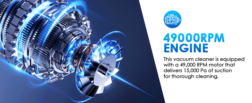 Handheld Vacuum Cordless, 15000PA Strong Suction Hand Held Car Vacuum Cleaner Rechargeable, Portable Hand Vacuum with Multi-Nozzles & Washable Filter for Home Office, Car, Pets