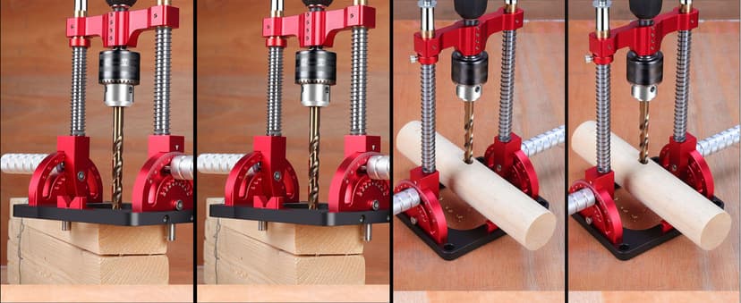 Portable Drill Guide Multi Angle Drill Guide Self-Centering Precision Drilling Jig Attachment for Drilling Angled or Straight Holes,Heavy-Duty 0° to 60° Angle Drilling Guide