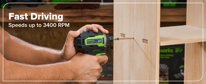 Greenworks 24V Cordless Brushless 400 in-lbs Drill/Driver+1950 in-lbs Impact Driver Combo,High Torque, Lightweight, (2) 2.0Ah USB-C Batteries(12,000mAh Power Bank) and 65W USB-C Fast Charger(3-Port)